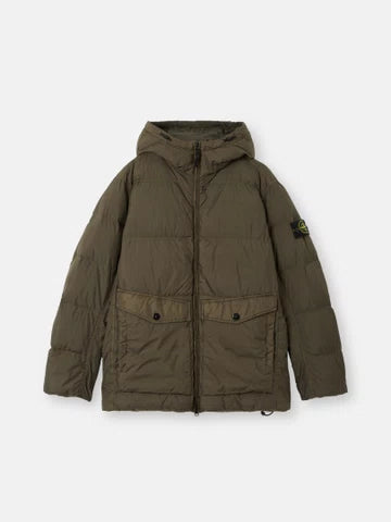 Stone island - Doudoune vert, kaki￼
